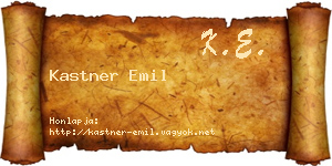 Kastner Emil névjegykártya